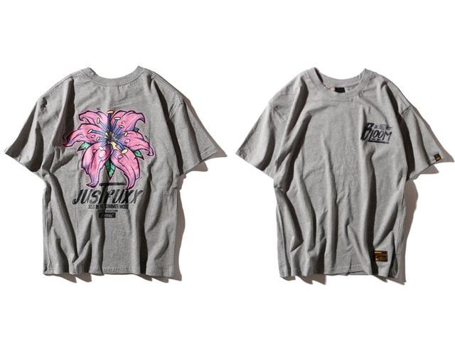 Flower Tee - Grey-T-Shirt's-TheRunUp-Gray-XS-[option4]-[option-5]