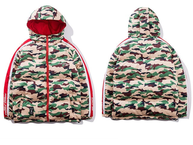 Red Line Puff Jacket