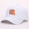 Good Vibes Dad Hat - 3 Colors-Hats-TheRunUp-White-[option4]-[option-5]