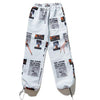 Newspaper Print Joggers - White-Jeans & Joggers-TheRunUp-White-XS-[option4]-[option-5]