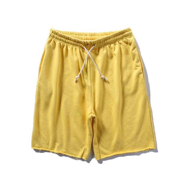 Distress Shorts - Yellow