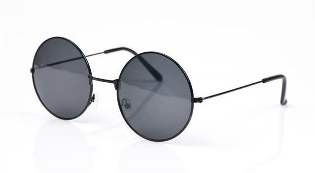 Round Frame Sunglasses - Black