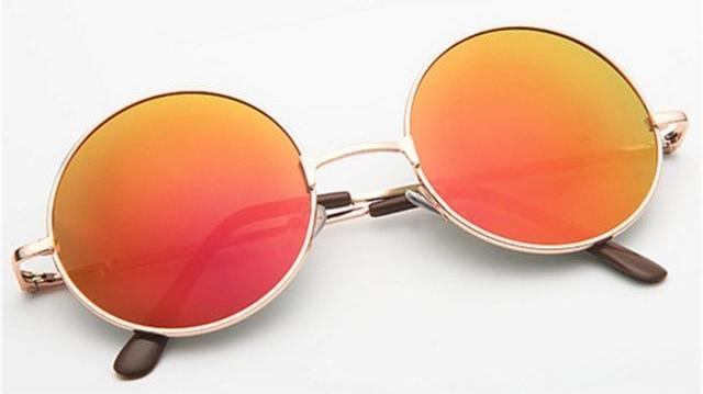 Round Frame Sunglasses - Red