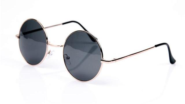 Round Frame Sunglasses - Gold/Black