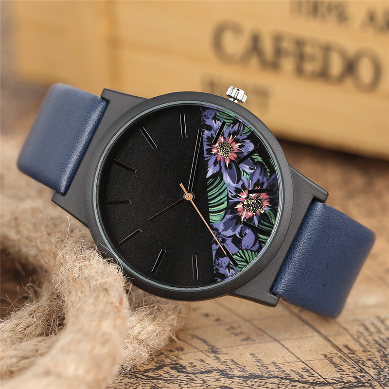 Blue Flora Quartz Watch