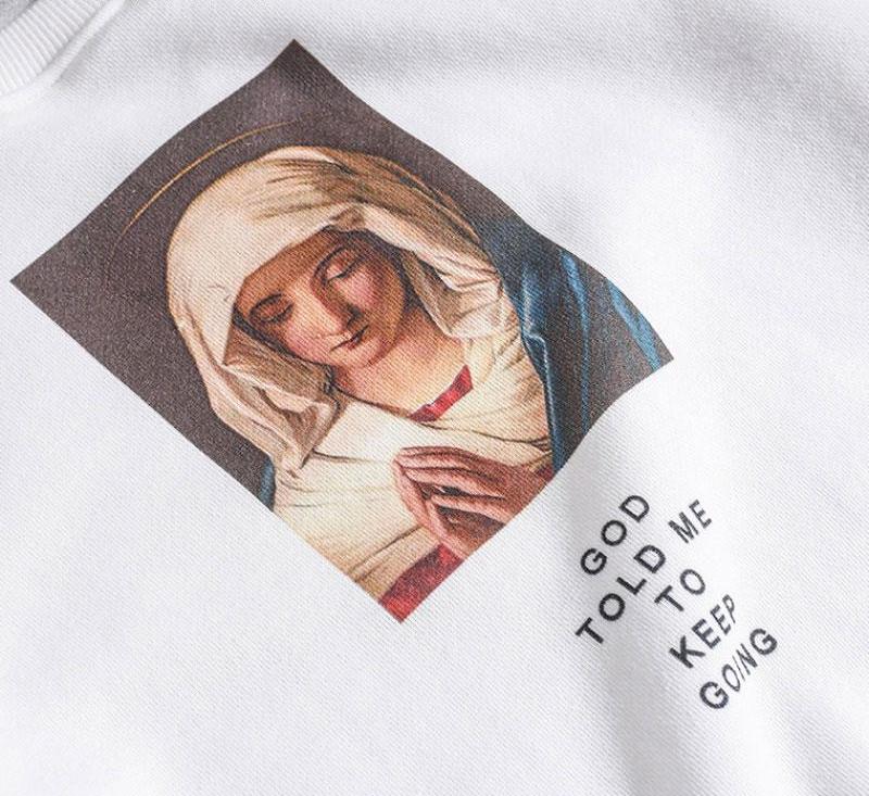 Virgin Mary Sweater - White