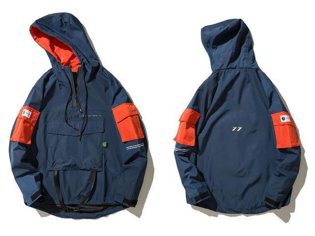 The Casual Windbreaker - Blue-Jackets & Windbreakers-TheRunUp-Navy Blue-S-[option4]-[option-5]